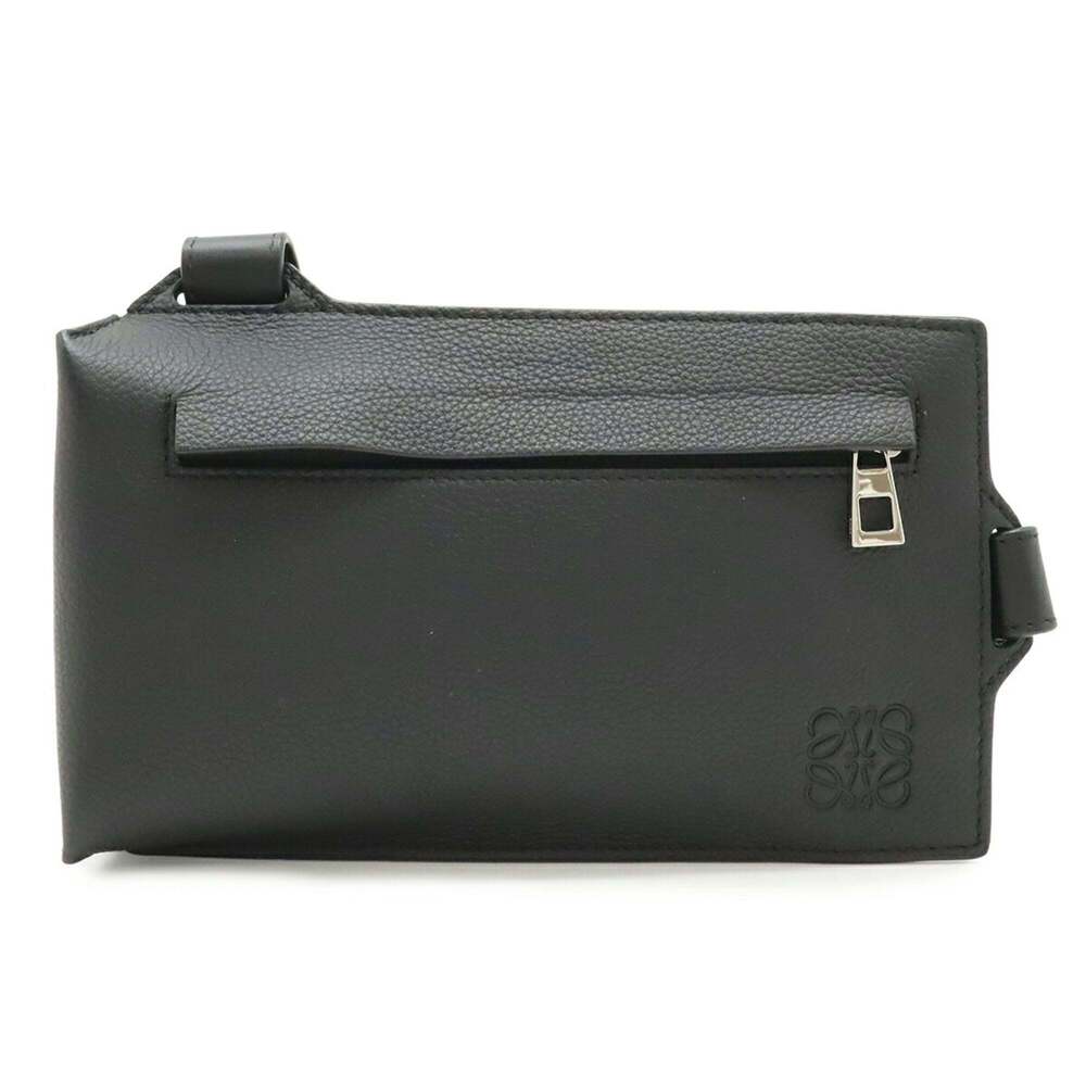 LOEWE Anagram Vertical T-Pocket Bag, Body Soft Grain Calf Leather, Black, C66...